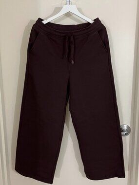 Everlane The Track Wide-Leg Sweatpant in Chocolate - Size M